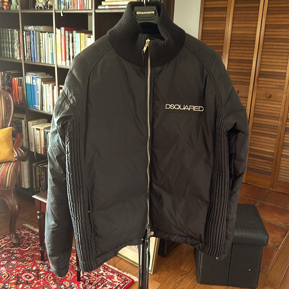 Dsquared2 Down Insulated Black Jacket Size 52